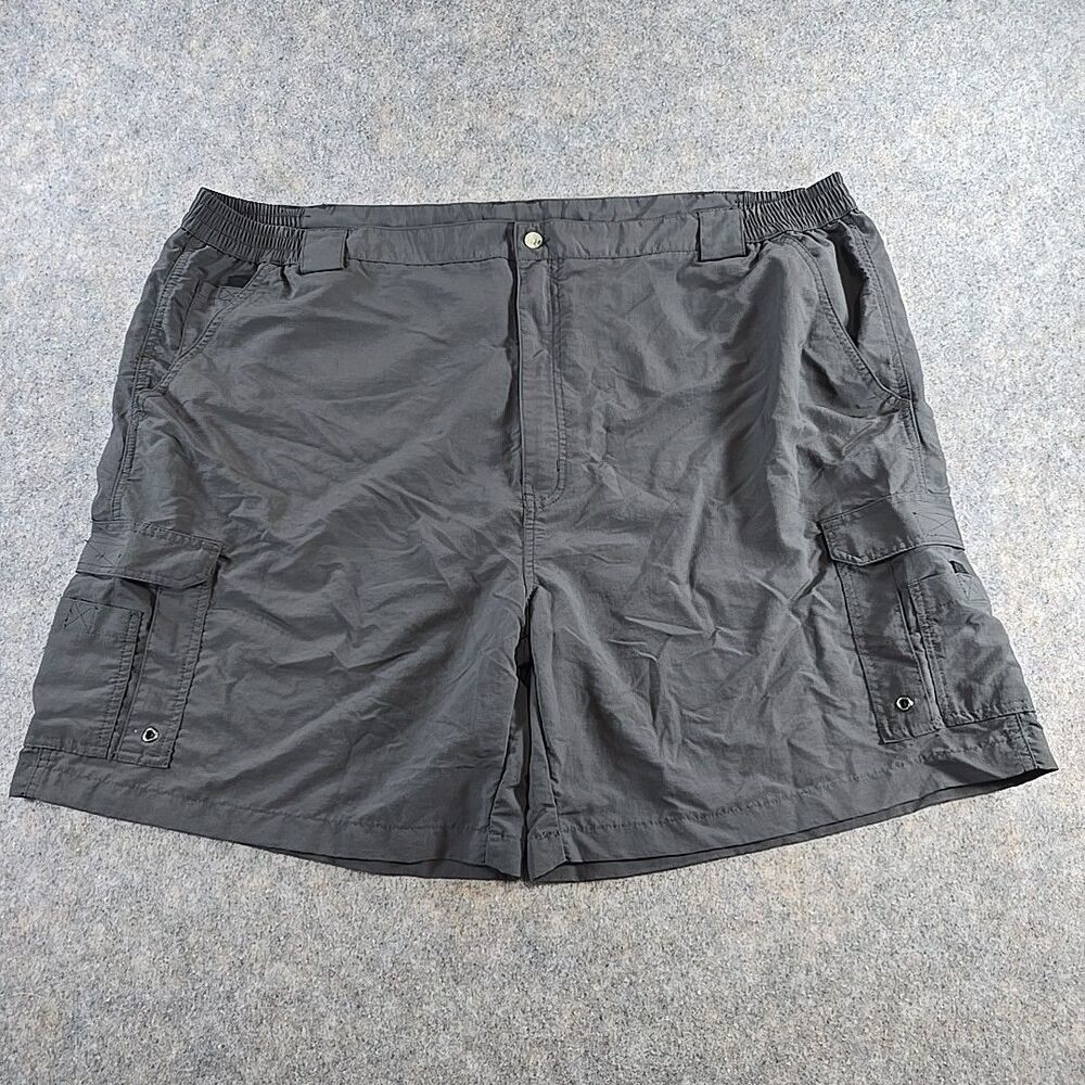 World Wide Sportsman Gray Nylon Cargo Shorts Men's Big Size 50 Pockets Outdoors